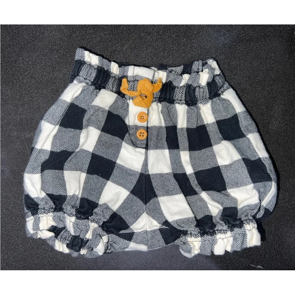 hanna andersson bubble shorts 70 boy girl plaid Christmas baby unisex LN Nwot